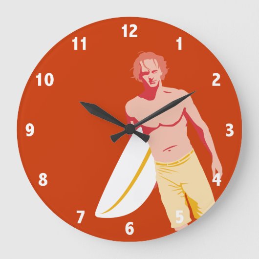 Surfer Clock Grote Klok (Voorkant)