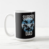 Surfer Dad Sticker Koffiemok (Links)