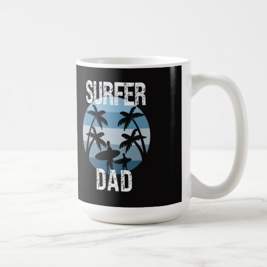Surfer Dad Sticker Koffiemok (Rechts)
