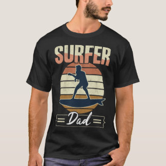 Surfer Dad Surf Vaders Dag Surfers Retro Surfen T-shirt