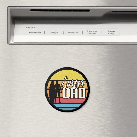 Surfer Dad Vaderdag Tropical Art | Magneet (Insitu (Vaatwasser))