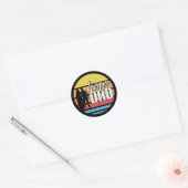 Surfer Dad Vaderdag Tropical Art | STICKER (Envelop)
