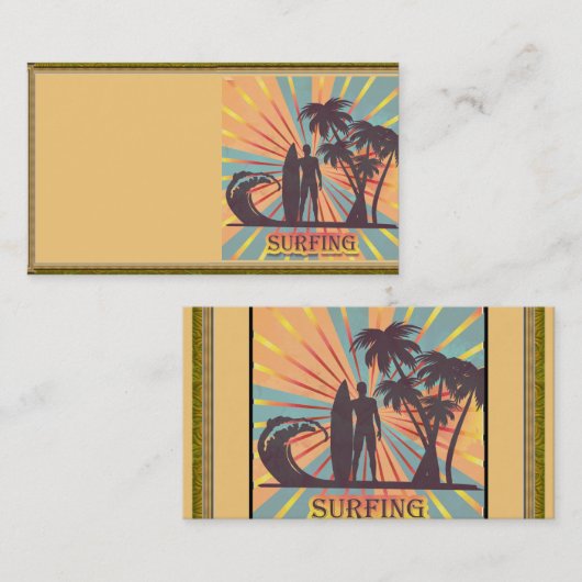 Surfer Dude Carte de visite (Devant / Derrière)