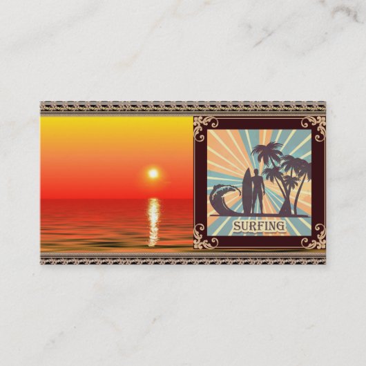 Surfer Dude Carte de visite (Devant)