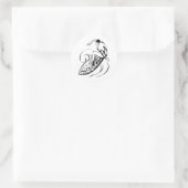 Surfer Dude Ronde Sticker (Tas)