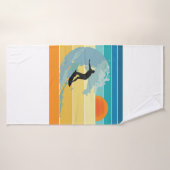 Surfer Dude Sunset Vintage (Serviette de bain)