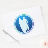 Surfer en Surfboard sticker (Envelop)