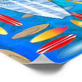 Surfer en surfplanken poster (Hoek)