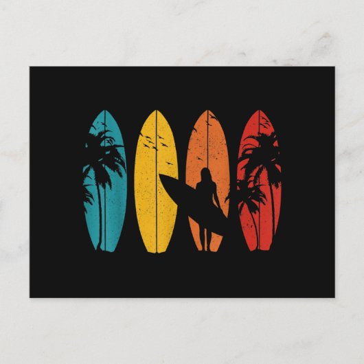 Surfer Gift  Surfred Surf Board Beach Feestdagenkaart (Voorkant)