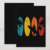 Surfer Gift Surfred Surf Board Beach Kaart (Voorkant / Achterkant)