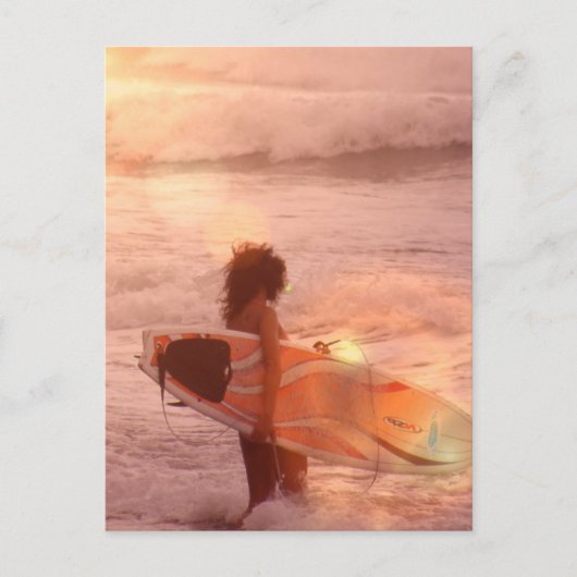 Surfer Girl Briefkaart (Voorkant)