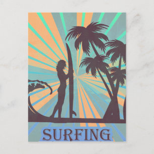 Surfer Girl Briefkaart