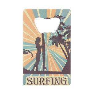 Surfer Girl Creditcard Bottle Open Kredietkaart Flessenopener