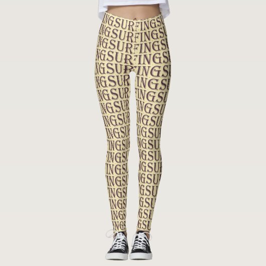 Surfer Girl Dameslegging Leggings (Voorkant)
