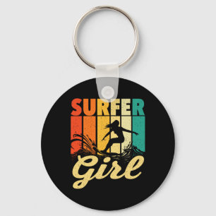 Surfer Girl - Golven Surfing Trainer Surfboard Lie Sleutelhanger