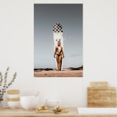 Surfer Girl ~ Hawaii Poster (Keuken)