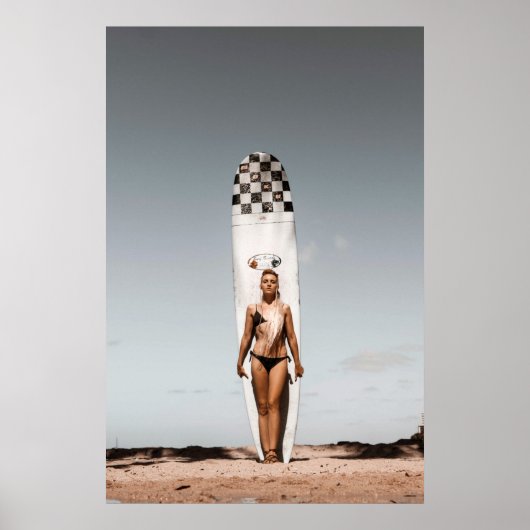 Surfer Girl ~ Hawaii Poster (Voorkant)