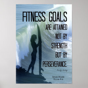 Surfer Girl met Fitness Goals! Poster