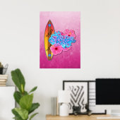 Surfer Girl Poster (Thuiskantoor)