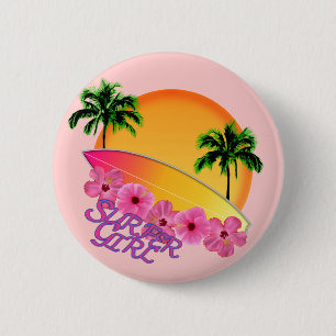 Surfer Girl Ronde Button 5,7 Cm