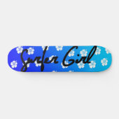 Surfer Girl Skateboard en bleu (Horz)