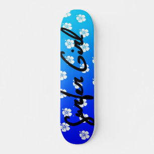 Surfer Girl Skateboard en bleu
