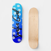 Surfer Girl Skateboard in Blue (Voorkant)