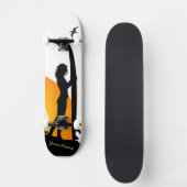 surfer girl - skateboard op het strand 2 (Voorkant)