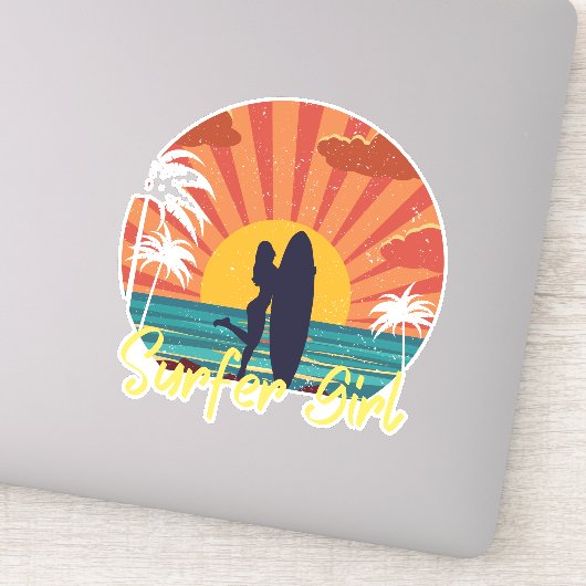 Surfer Girl Sticker (Detail)