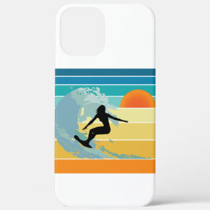 Surfer Girl Sunset iPhone 12 Pro Max Hoesje
