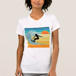 Surfer Girl  Sunset T-shirt