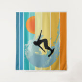 Surfer Girl  Sunset Wandkleed (Voorkant)