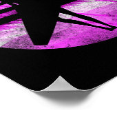 Surfer Girl Surfboard Sunset Palm Tree Poster (Hoek)