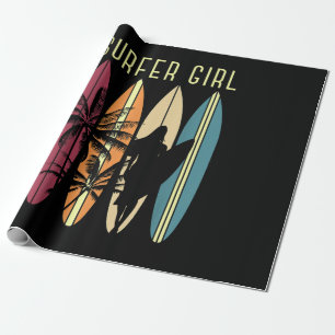 Surfer Girl Surfboard Surfred Women Girls Surf Oce Cadeaupapier