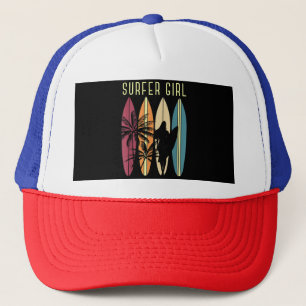 Surfer Girl Surfboard Surfred Women Girls Surf Oce Trucker Pet