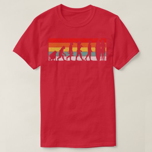 Surfer Girl Surfing Evolution T-shirt (Design voorkant)