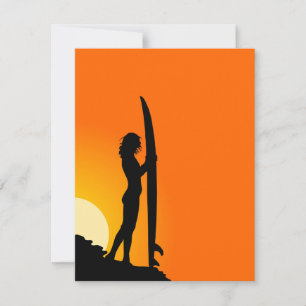 Surfer Girl Uitnodiging