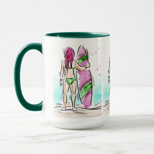Surfer Girls mugs (Gauche)