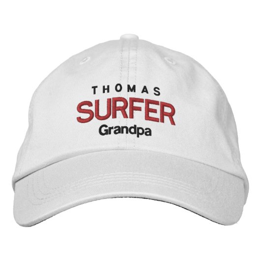 SURFER GRANDPA Casquette réglable personnalisé V07 (Devant)