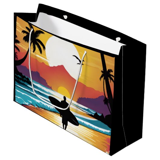 Surfer Groot Cadeauzakje (Voorkant Gekanteld)