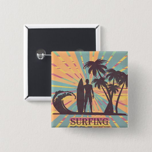 Surfer guy Button (Voorkant /achterkant)