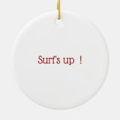 Surfer Guy Keramisch Ornament (Achterkant)