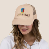 Surfer guy Trucker Hat Pet (In situ)