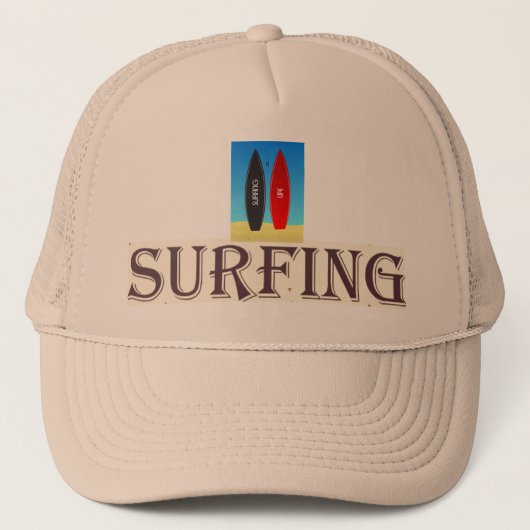 Surfer guy Trucker Hat Pet (Voorkant)