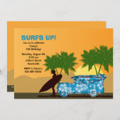 Surfer Guy Uitnodiging (Voorkant / Achterkant)