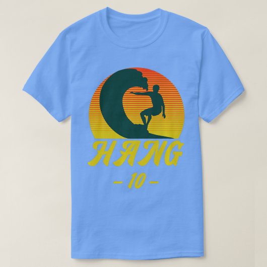 Surfer Hang 10 Surven ontwerp T-shirt (Design voorkant)