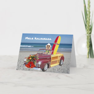 Surfer/Hawaiian Christmas Feestdagen Kaart