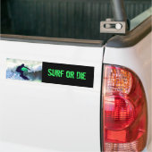 Surfer in Big Wave Bumpersticker (Op Truck)
