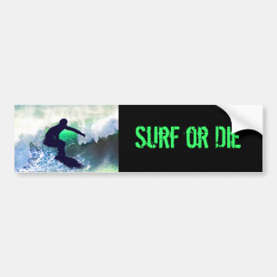 Surfer in Big Wave Bumpersticker