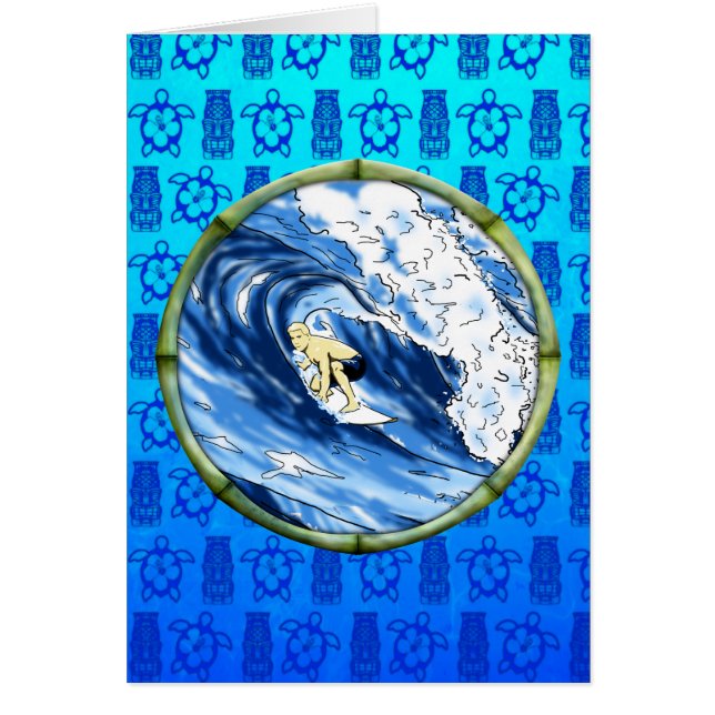 Surfer in de bamboecirkel (Voorkant)